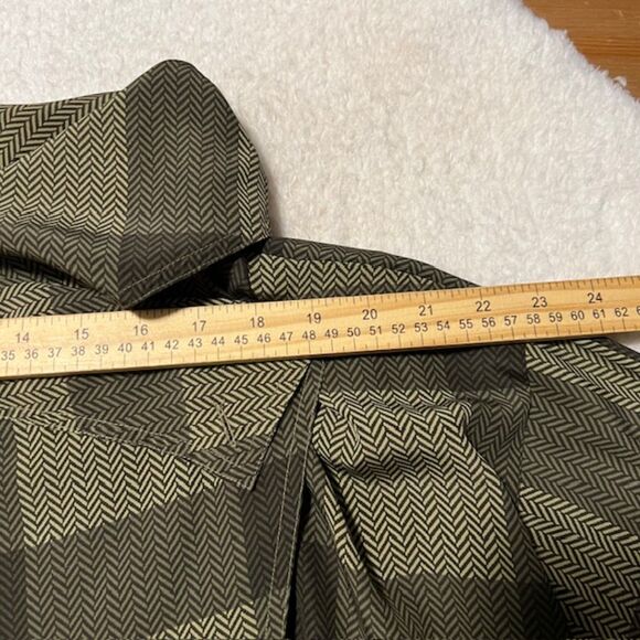 Vintage 80s Jac Dale Womens Green Plaid Cowl Neck Top Size 12/42 - Picture 10 of 12